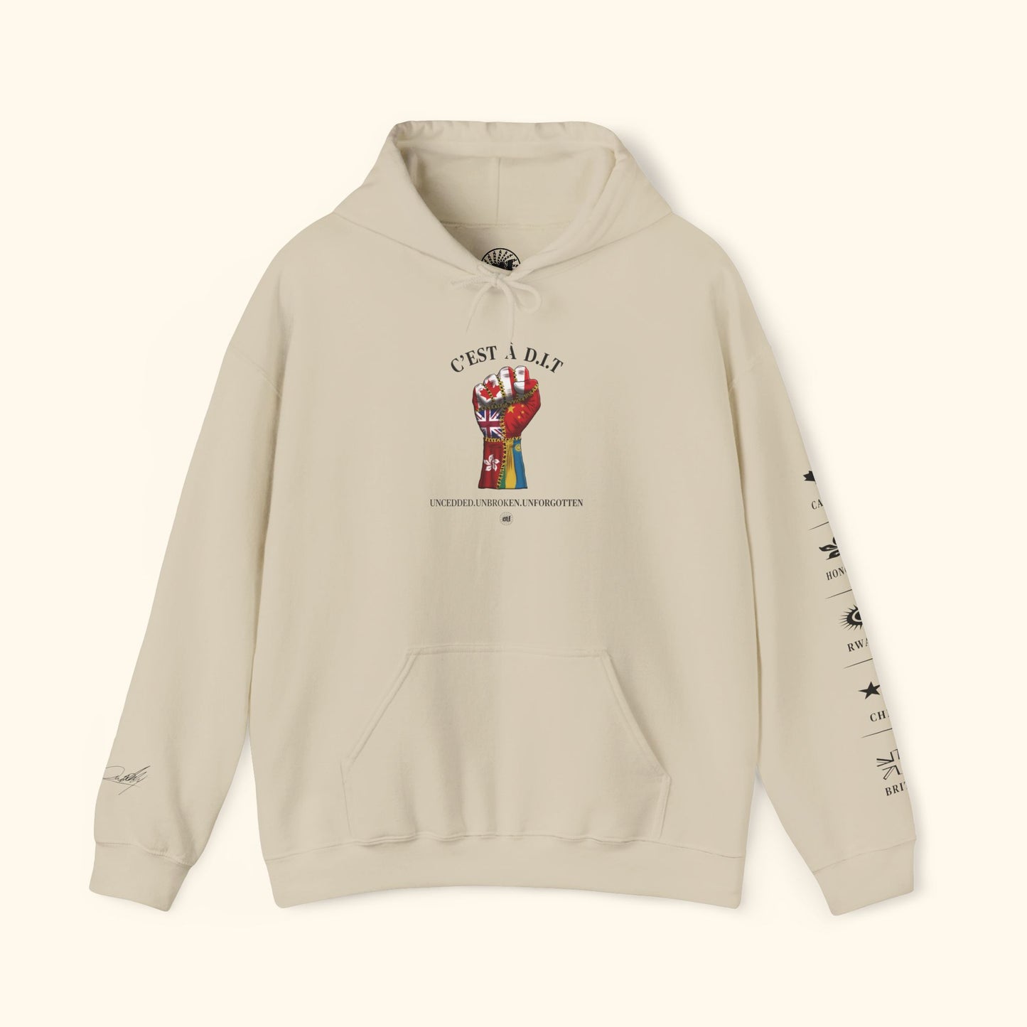 C’est à D.I.T: The Stitched Resistance Heavy Blend™ Hooded Sweatshirt