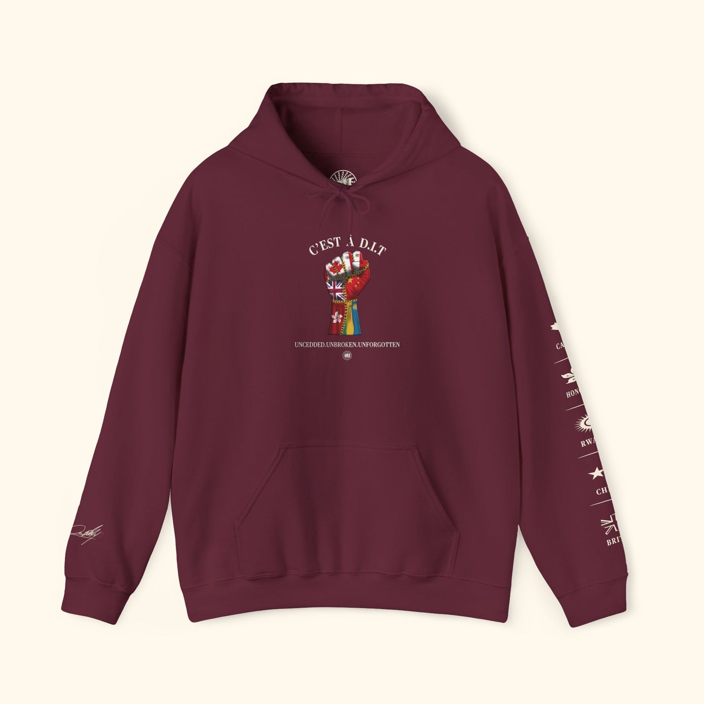 C’est à D.I.T: The Stitched Resistance Heavy Blend™ Hooded Sweatshirt