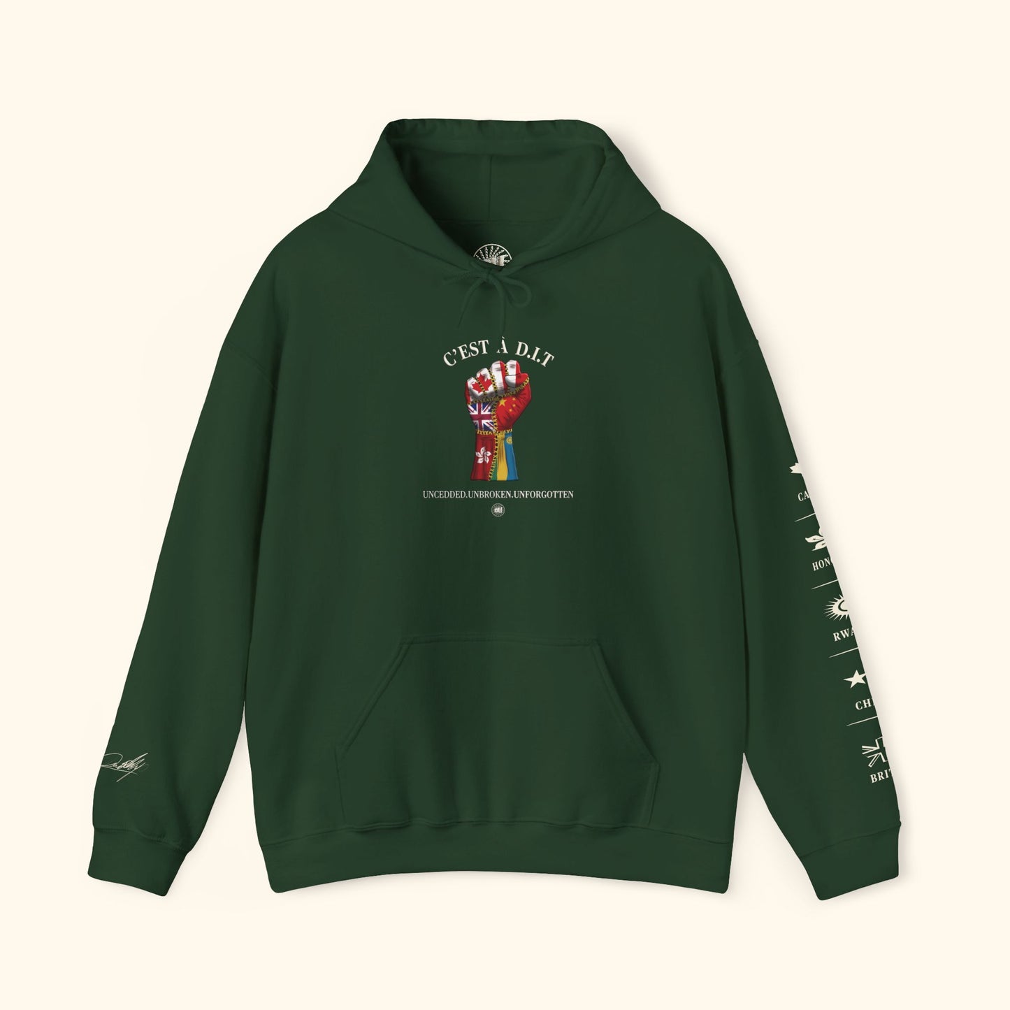 C’est à D.I.T: The Stitched Resistance Heavy Blend™ Hooded Sweatshirt