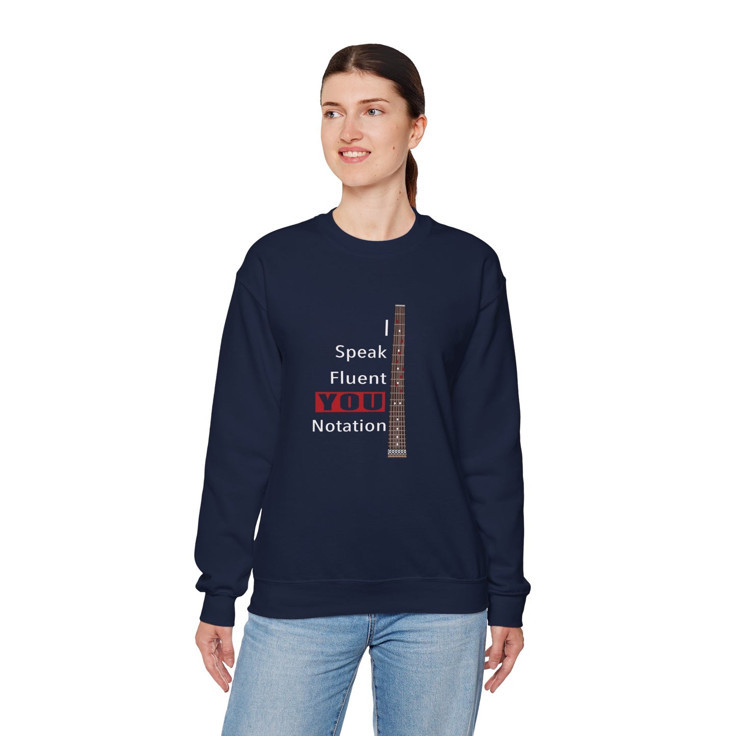 “Speak Fluent YOU” – Music Language Heavy Blend™ Crewneck Sweatshirt by DIDD UP