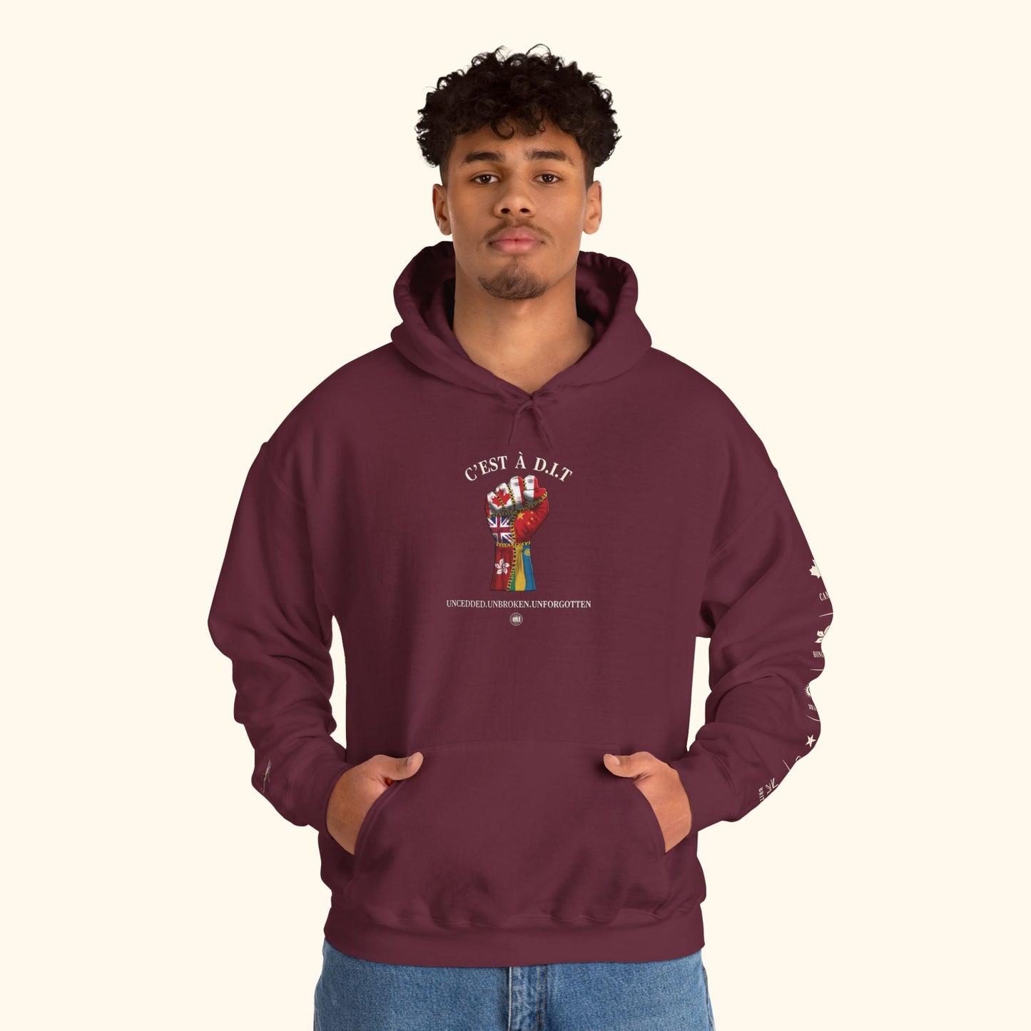 C’est à D.I.T: The Stitched Resistance Heavy Blend™ Hooded Sweatshirt