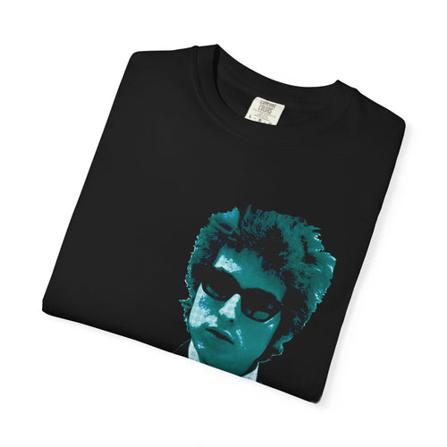 Bob Dylan “Like a Rolling Stone” Vintage Halftone Graphic Tee | Retro Music Tribute Unisex Garment-Dyed T-shirt