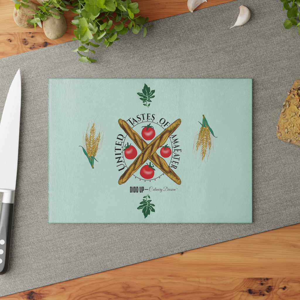 Tomato & Baguette, Glass Cutting Board- Culinary Art