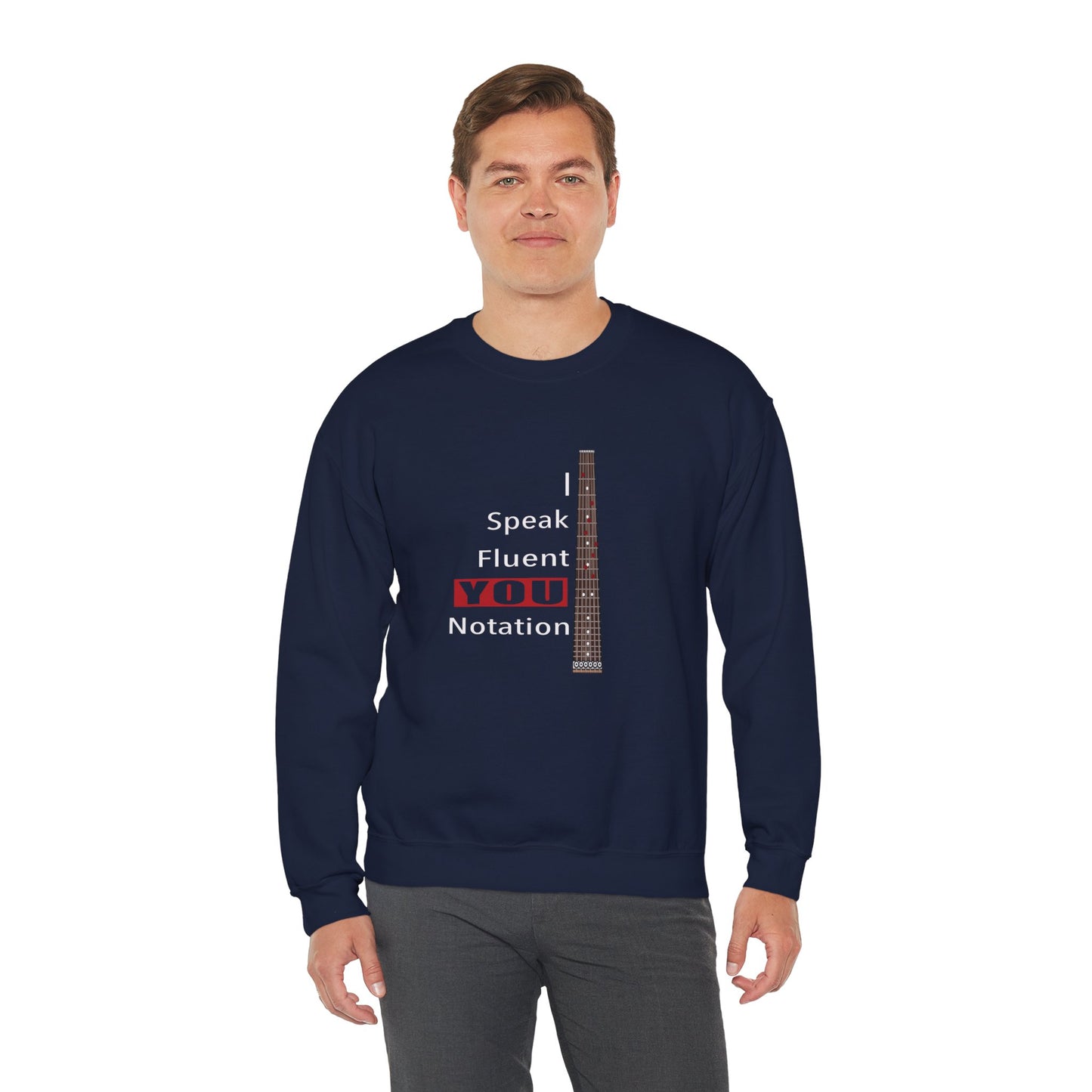 “Speak Fluent YOU” – Music Language Heavy Blend™ Crewneck Sweatshirt by DIDD UP