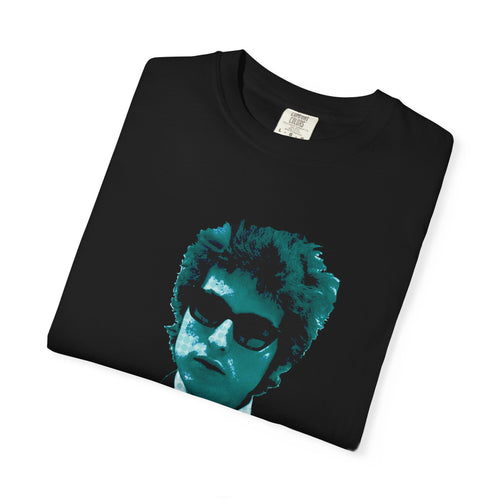 Bob Dylan “Like a Rolling Stone” Vintage Halftone Graphic Tee | Retro Music Tribute Unisex Garment-Dyed T-shirt
