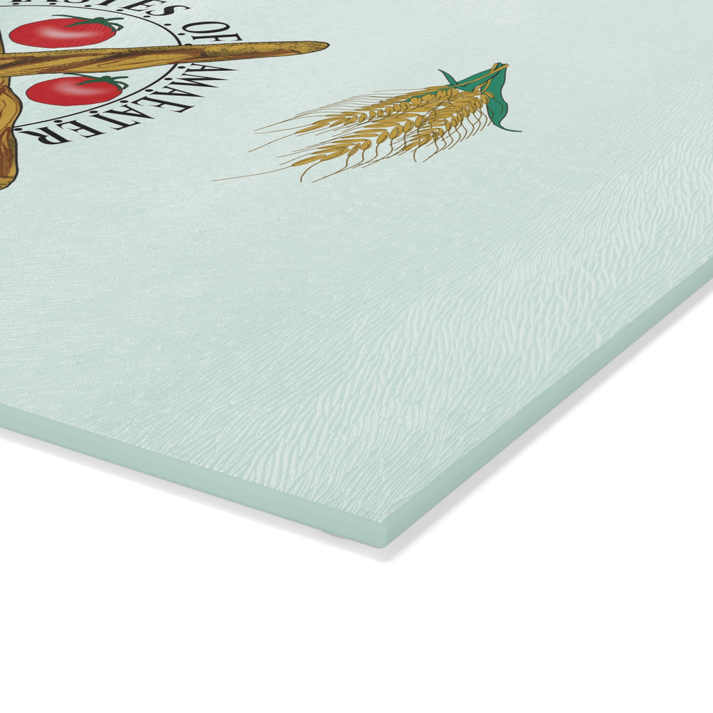 Tomato & Baguette, Glass Cutting Board- Culinary Art
