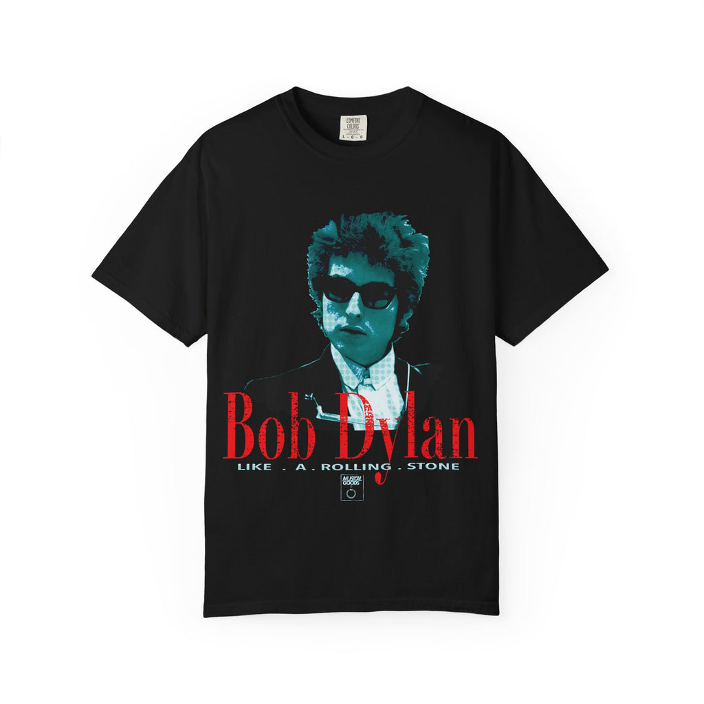 Bob Dylan “Like a Rolling Stone” Vintage Halftone Graphic Tee | Retro Music Tribute Unisex Garment-Dyed T-shirt